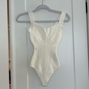 Abercrombie White Knit Bodysuit